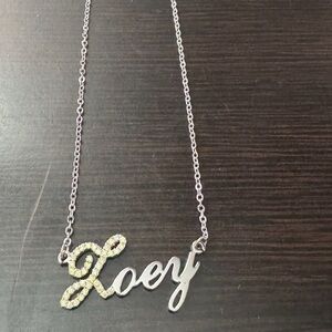 Silver Personalized Name Pendant Necklace